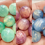 Fluid Gilded Gradient Resin Beads 16mm Two-Color Blooming 20pcs