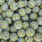 15mm Silicone Beads Multi Base Cute Duck Print 50pcs 12