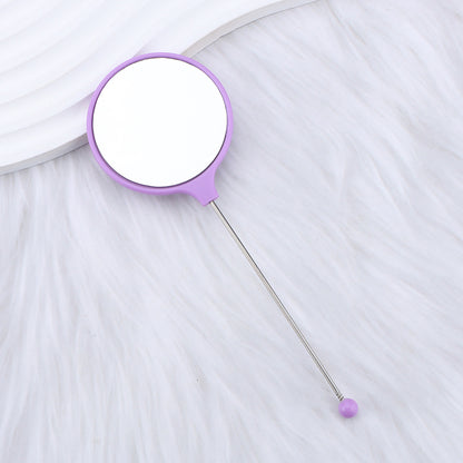 Beadable Mirrors Mini Handheld Round