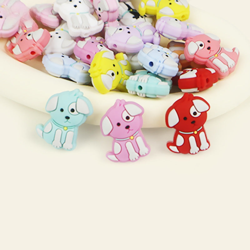Silicone Focal Beads Puppy Sitting Pose 20pcs 2