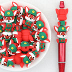 3D Mail Carrier Fox Silicone Focal Beads 20Pcs 