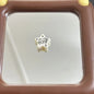 White Doodle Kitten Star Acrylic Beads 19mm Glossy 10pcs 6