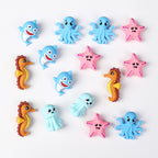 Silicone 3D Focal Beads Marine Animals Starfish and Seahorse Detailed Shapes 20pcs 5