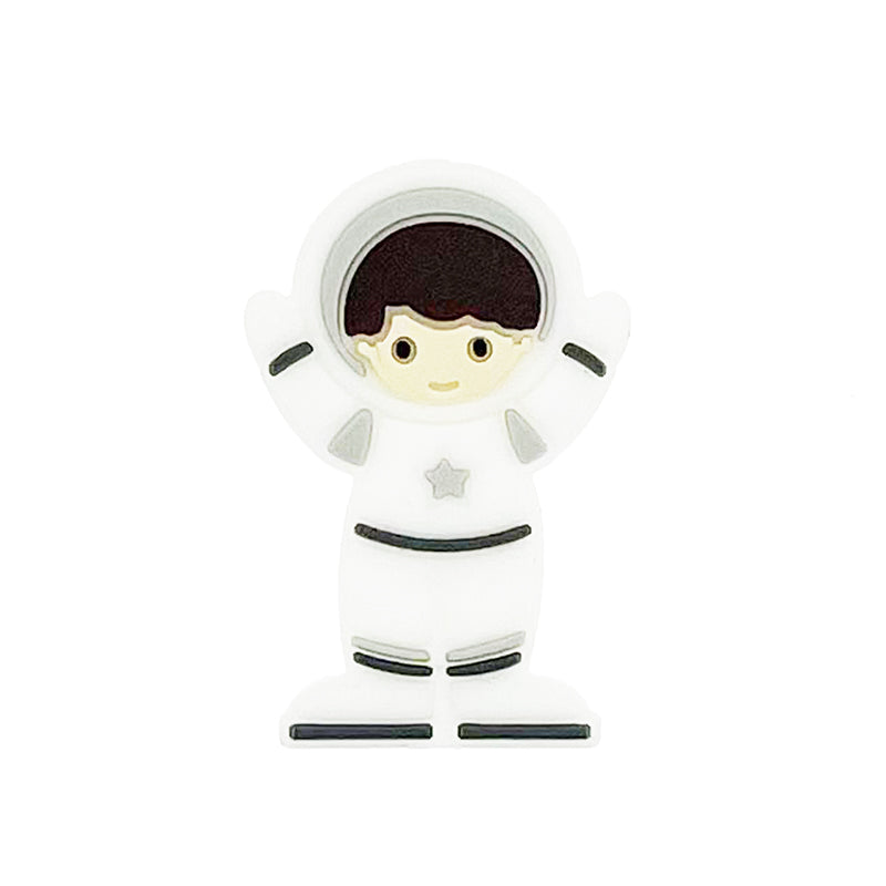 Silicone Focal Beads Astronaut Star Emblem Center 20pcs 5