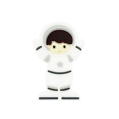 Silicone Focal Beads Astronaut Star Emblem Center 20pcs 5