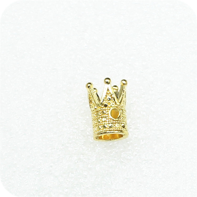 Crown Metal Beads 12mm Vintage Large Hole Alloy 50pcs 7