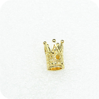 Crown Metal Beads 12mm Vintage Large Hole Alloy 50pcs 7
