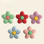 Silicone Focal Beads Flower Pastel Colors Center Dot 20pcs