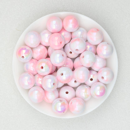 Marbled Pattern Acrylic Round Beads 16mm 50pcs 5