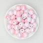 Marbled Pattern Acrylic Round Beads 16mm 50pcs 5