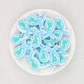 Blue Pink Avatar Ribbon Silicone Focal Beads 20pcs 3