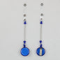 Beadable Badge Reels Retractable ID Keychain Clip - Transparent dark blue