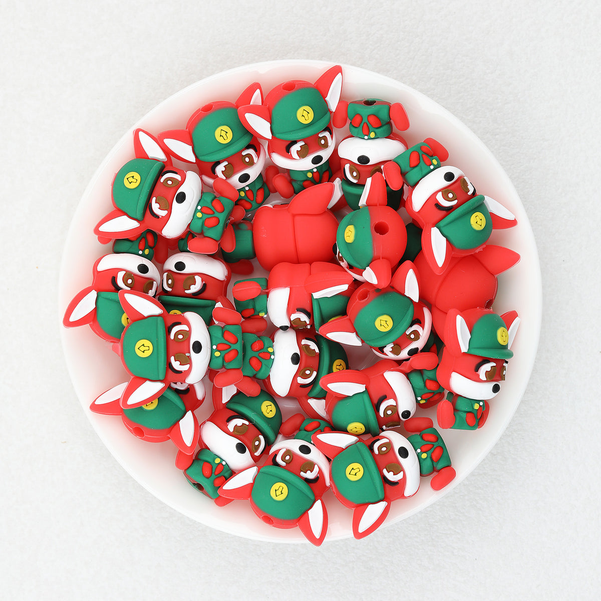 3D Mail Carrier Fox Silicone Focal Beads 20Pcs  2