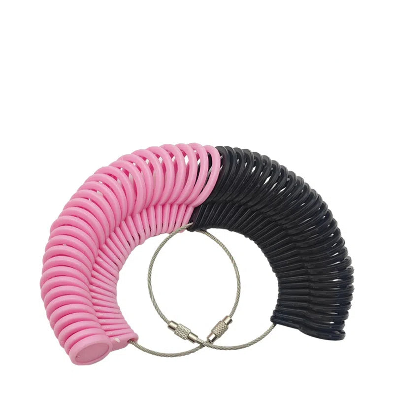 US Ring Sizer Measuring Tool Plastic Metal Fan Shaped 10cm 1pc 2