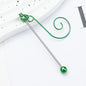 Beadable Hook Metallic Colorful Tips Swirl Shape 12.9cm 4