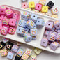 Hand Painted Square Acrylic Beads 16mm Cute Macaron 5pcs 16