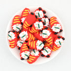 3D Red Pencil Dwarf Silicone Focal Beads 20pcs 2