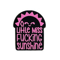 Silicone Focal Beads Little Miss Fucking Sunshine Pink and Yellow Text 20pcs 3