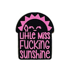 Silicone Focal Beads Little Miss Fucking Sunshine Pink and Yellow Text 20pcs 3