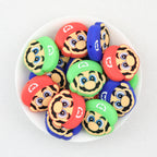  Super Mario Face Silicone Focal Beads 20Pcs 2