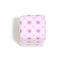 Colored Cube Acrylic Beads 14mm Printed Rose Pattern 10pcs 8