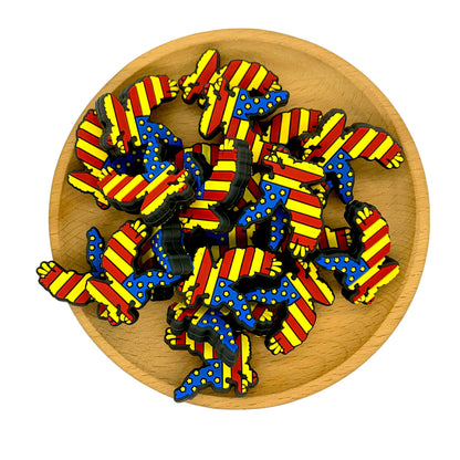 Silicone Focal Beads USA Flag Eagle Design 20pcs 2