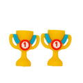 Silicone 3D Focal Beads Champion Trophy Number 1 Circle Badge
