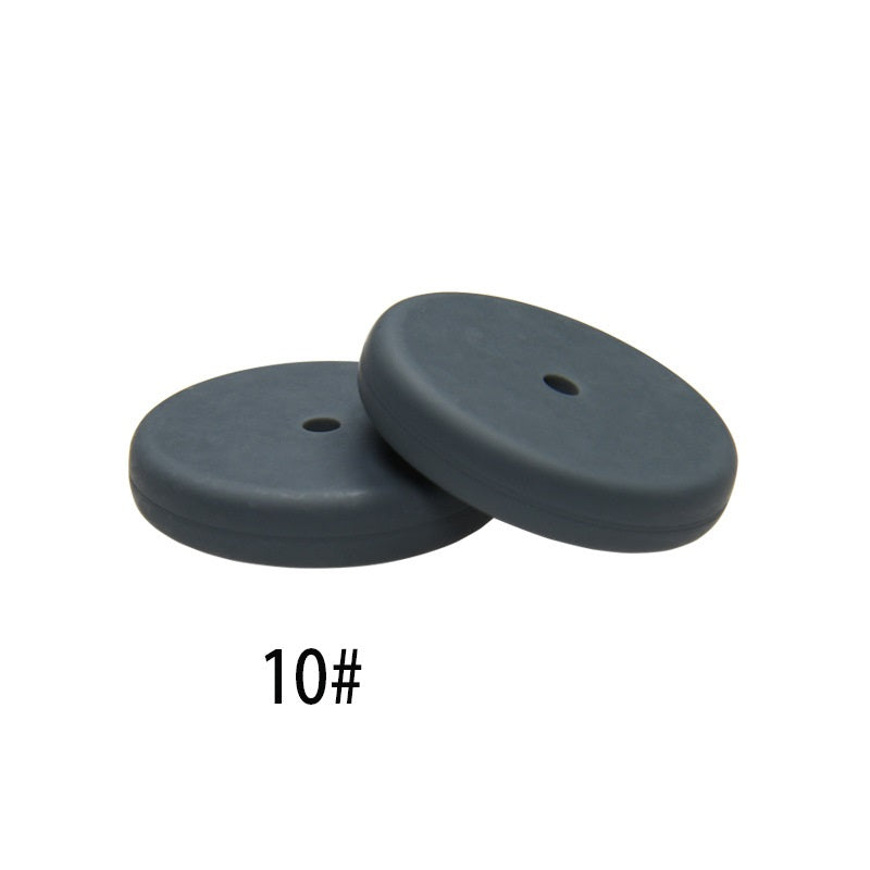 25mm Silicone Beads Flat Coin Spacer Pastel Mix 50pcs 7