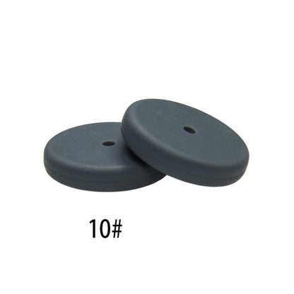 25mm Silicone Beads Flat Coin Spacer Pastel Mix 50pcs 7