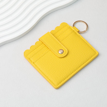 PU Card Holder Keychain Multi Patterned