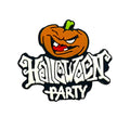 Silicone Focal Beads Halloween Pumpkin With Halloween Party Text 20pcs