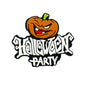 Silicone Focal Beads Halloween Pumpkin With Halloween Party Text 20pcs