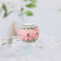 Flower Cluster Bubblegum Rhinestone Beads 16mm Pink Glitter Acrylic 5pcs 2