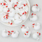 White Chicken 3D Silicone Focal Beads 20pcs
