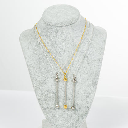 Beadable Metal Necklaces With Bars