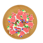 Silicone Focal Beads Colorful Tailed Chicken Wing Etching 2