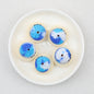 Tie Dye 3D Silicone Focal Beads With Steamer Cute Smiling Dumpling Glitter 20pcs 12