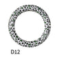 65mm Printed Silicone Beads Round Rings Floral Animal Spots Prints 18