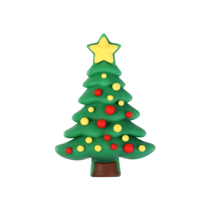 3D Christmas Silicone Focal Beads Holiday Characters Assortment 20pcs 18