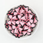 Pink Bow Ballet Shoe Silicone Focal Beads 20pcs