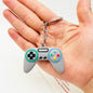 PVC Game Controller Keychain Creative Colorful Matte Finish 3