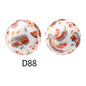 15mm Silicone Beads Rhombus Printed Design 50pcs 50