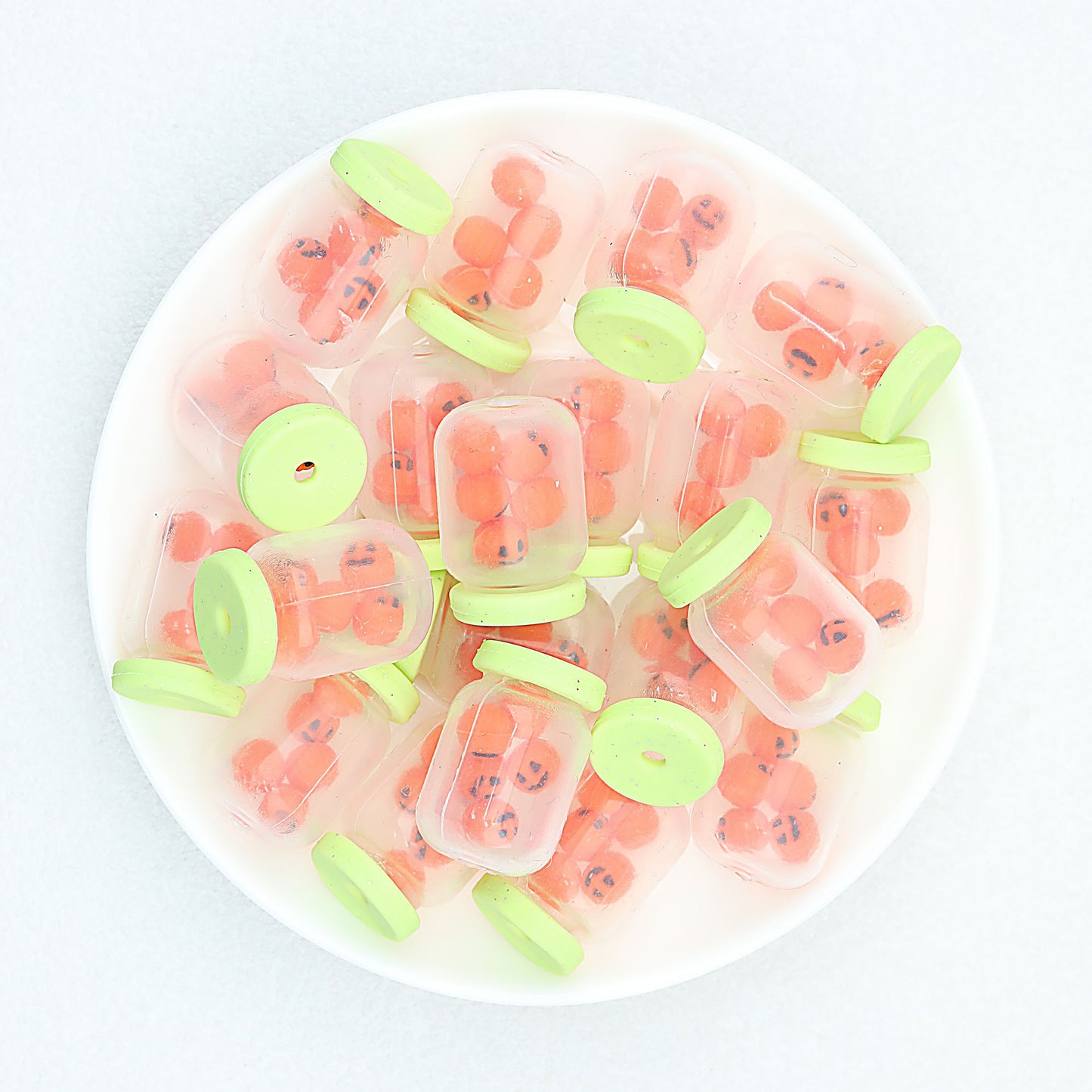 Halloween 3D Glitter Bottle Silicone Focal Beads 20Pcs 15