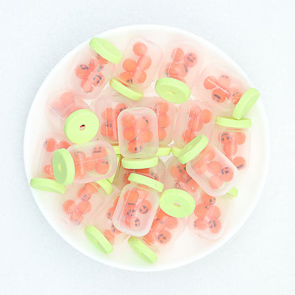Halloween 3D Glitter Bottle Silicone Focal Beads 20Pcs 15