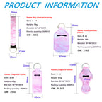 Marble Pattern Neoprene Chapstick Sanitizer Holder Keychain 10pcs 2