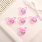 Cute Gradient Heart Shape Acrylic Beads with Bunny Prints 20pcs 10