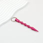 Self Defense Keychain Alloy Aviation Aluminum Bamboo Design - Rose red