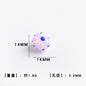 Colorful 14mm Floral Round Glass Beads with 2mm Hole 10pcs 9