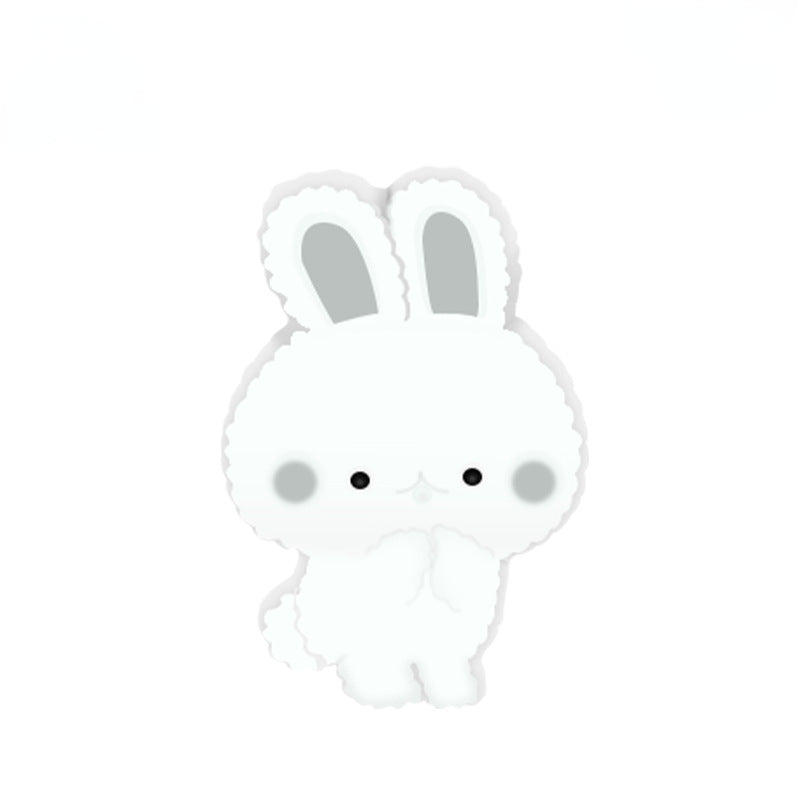 Silicone Focal Beads Rabbit Pastel Cheeks Detailing 10pcs 8