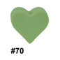 Colorful Pastel Mix Heart 14mm Silicone Beads Solid Color Matte Finish 50pcs 31